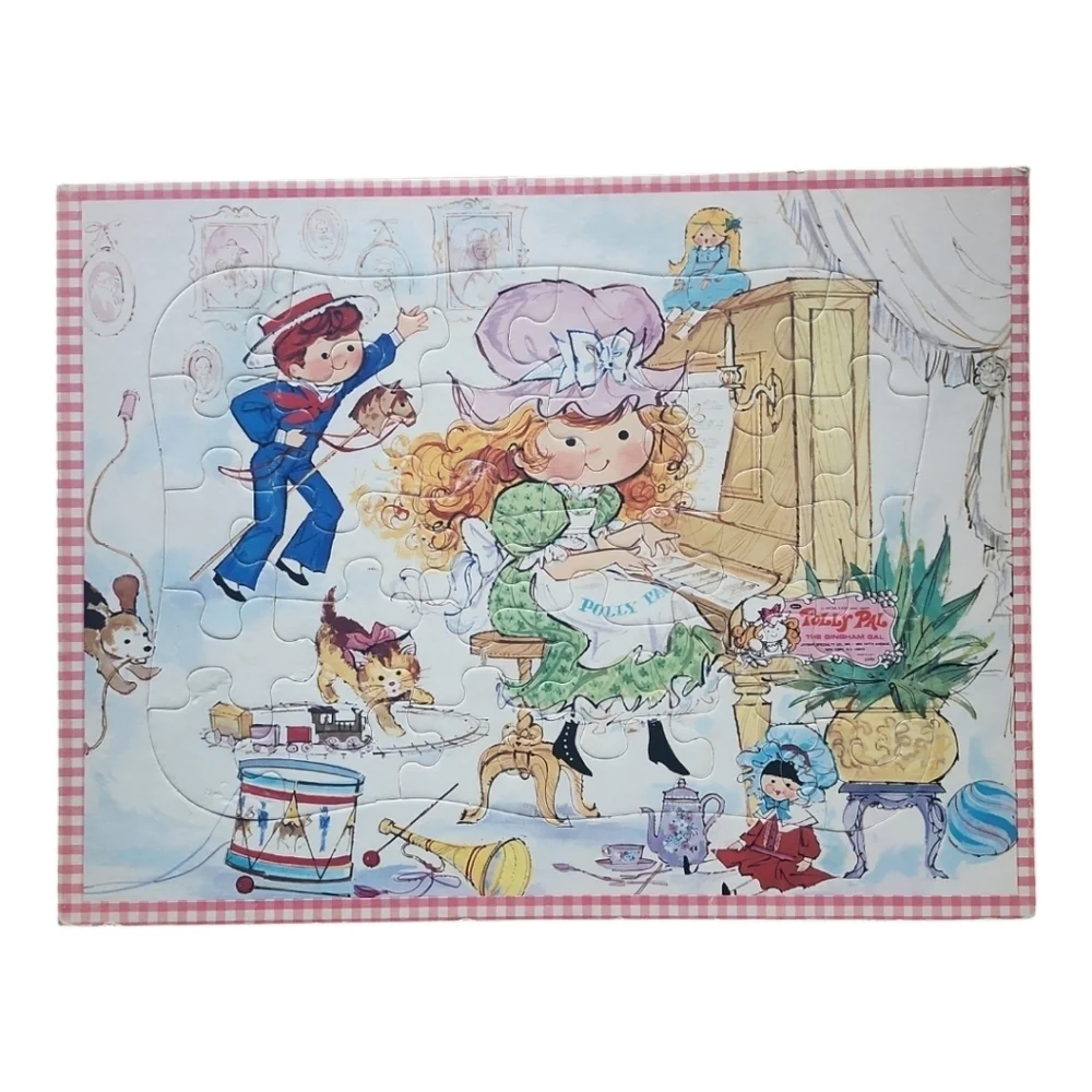 Vintage Polly Pal The Gingham Gal Jigsaw Puzzles Jaymar 1974 Set of 2 Complete